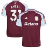 Camisolas Aston Villa Bailey 31 1º Equipamento Principal 2024-25 Manga Curta